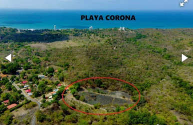 Outline showing large wooded lot perfect for eco project near Playa Corona Panama