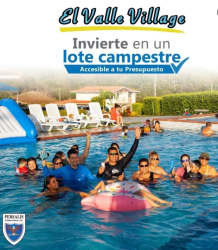 Family-friendly pool area with water slide and lounge chairs at Valle Village country club community