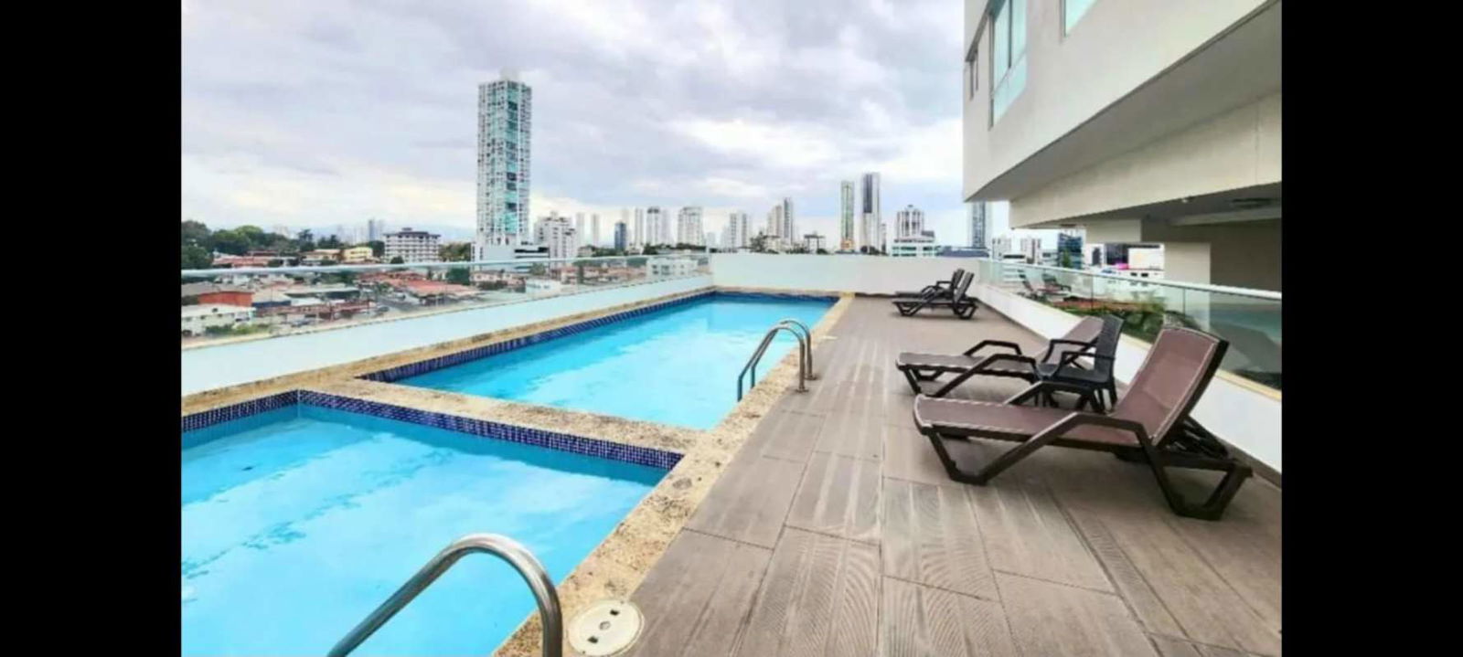 Aerial view of Panama City skyline highlighting PH South Coast tower