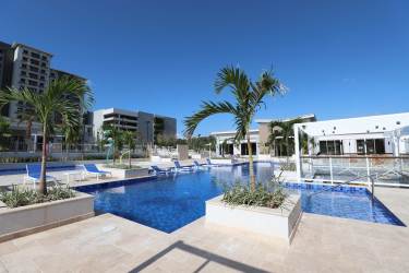 Modern condo development with pool and recreation Panama Pacifico