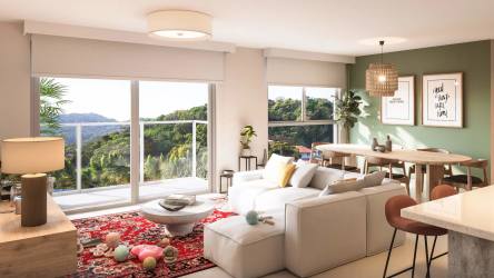 Swimming pool with lounge chairs and recreational area Parterre