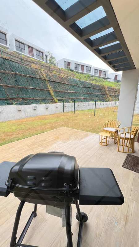 Bedroom with natural light, built-in closet in premium Brisas del Golf home Panama