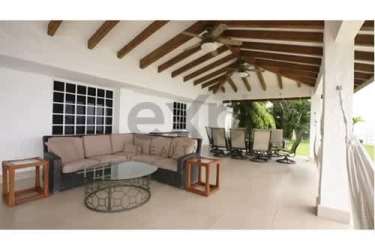 Living room with floor-to-ceiling windows ocean views luxury villa Costa Esmeralda Panama
