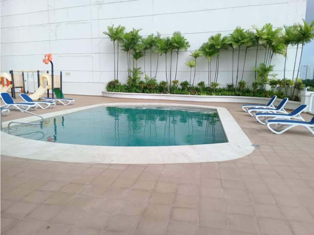 Large kitchen with granite countertops and natural light in PH Baleares Coco del Mar Panama