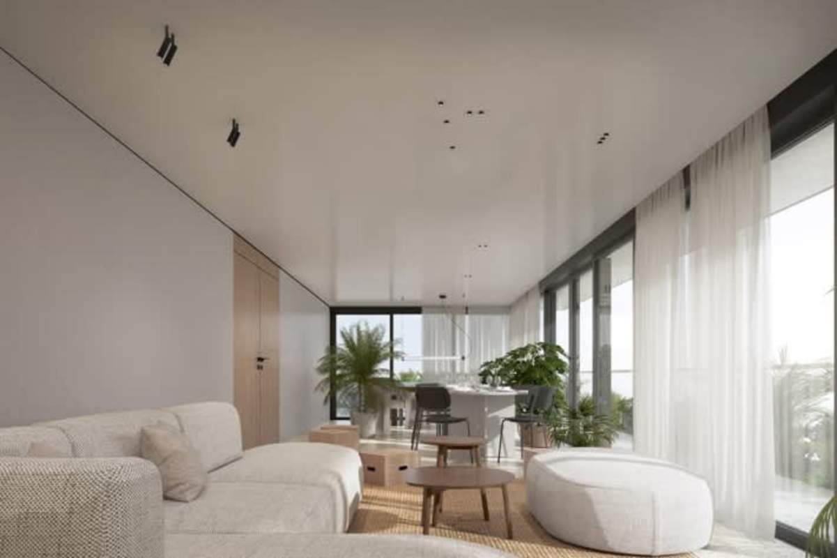 Modern coworking lounge rooftop amenity PH Bella Vista Central Panama City investment project