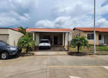 Backyard terrace with lawn space, roof cover, in Costa Verde La Chorrera Panama house
