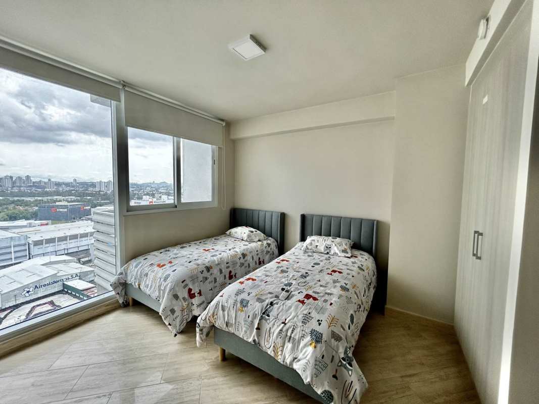 Guest bedroom bright with built-in closet at The Regent Costa del Este Panama