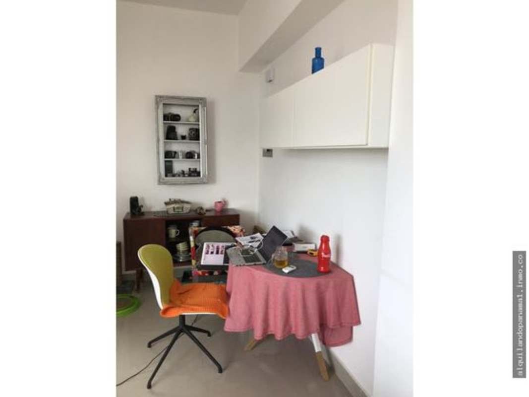 Small home office nook with colorful decor in apartment PH Vía Porras San Francisco Panama