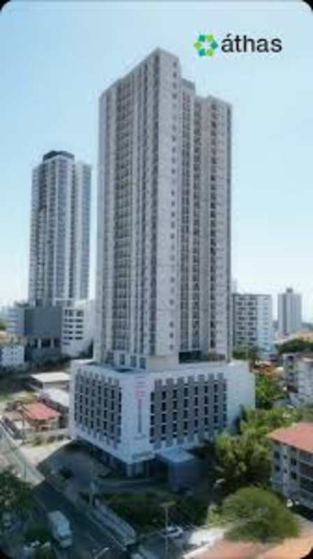 Modern high-rise building PH Studio 12 in 12 de Octubre Panama City with balconies and commercial ground floor