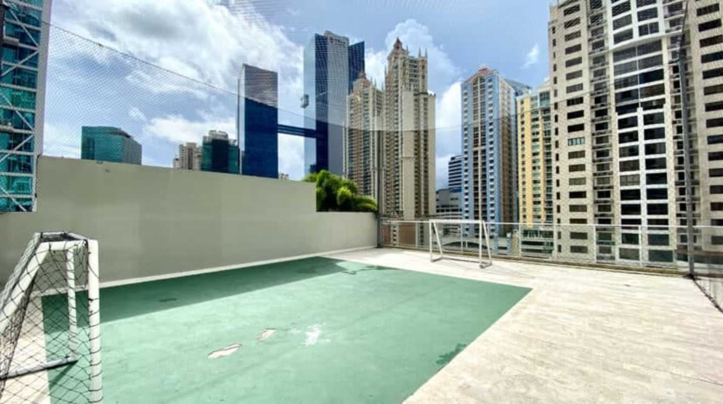 Sports court rooftop oceanview protective net PH Pacific Point Panama