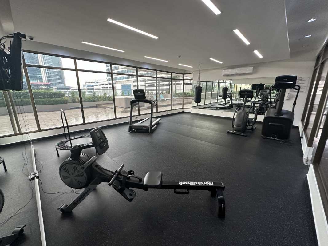 Large balcony with panoramic views of Pacific Ocean and skyline PH Costa del Este Panama City