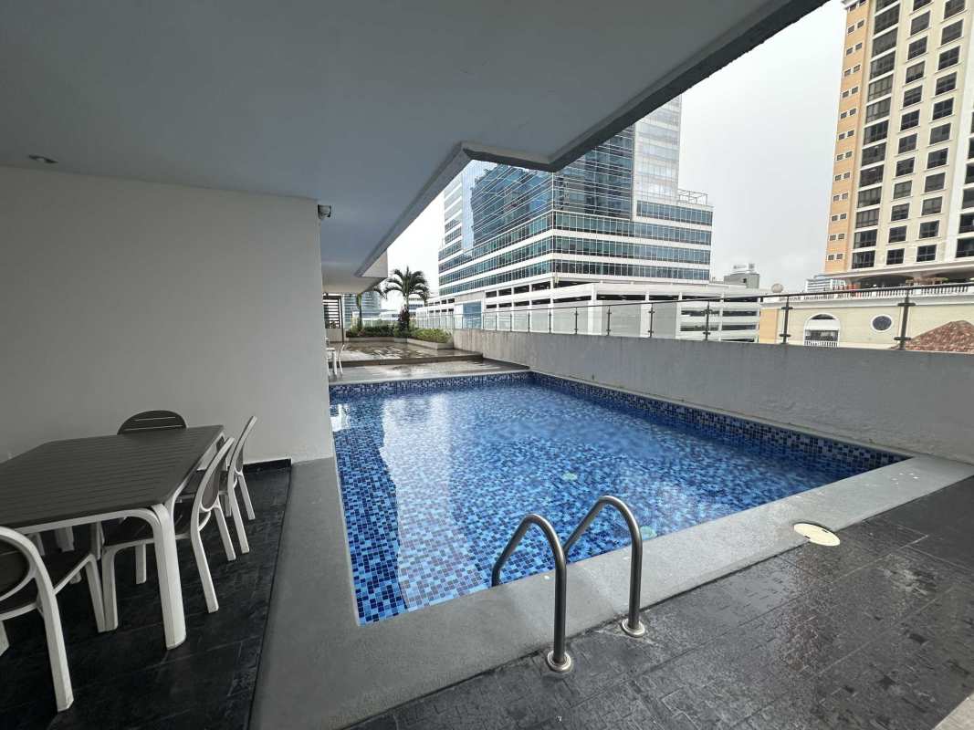 Remodeled bathroom with vessel sink, terrazzo countertop, glass shower PH Costa del Este Panama