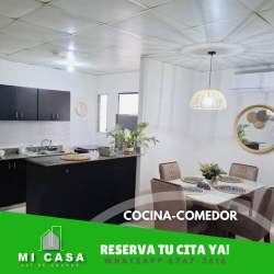Granite countertop kitchen with appliances in furnished house Miraflores Penonomé