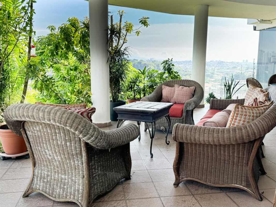 Modern living room with large windows skyline view Betania dream house Panama City