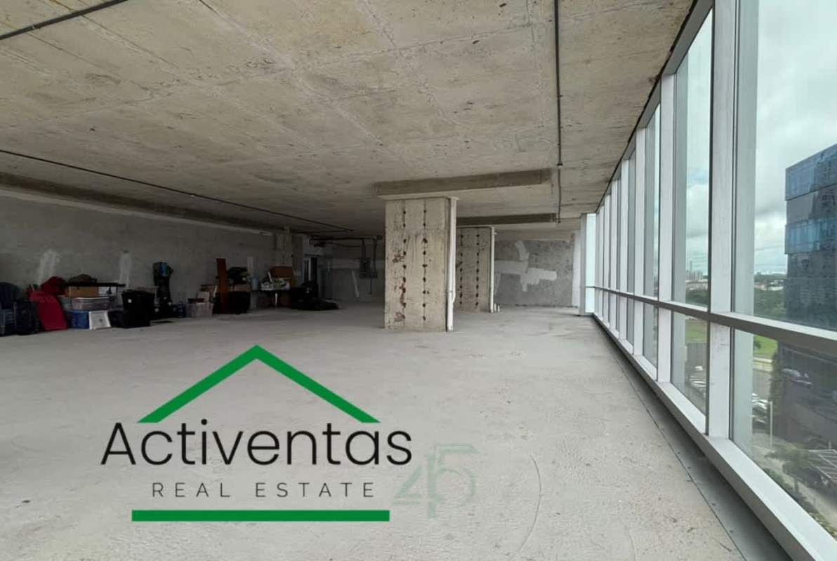 Modern corporate office building facade with vertical garden in Santa María Panama