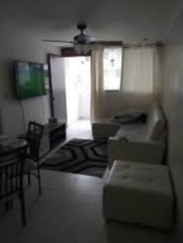 Functional kitchen with stove refrigerator and cabinetry in affordable apartment Campo Limberg Don Bosco Panama City