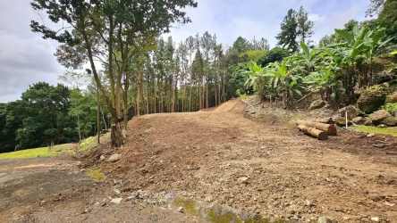 Panoramic view of mountain terrain and surrounding tropical forest in Altos del María Panama