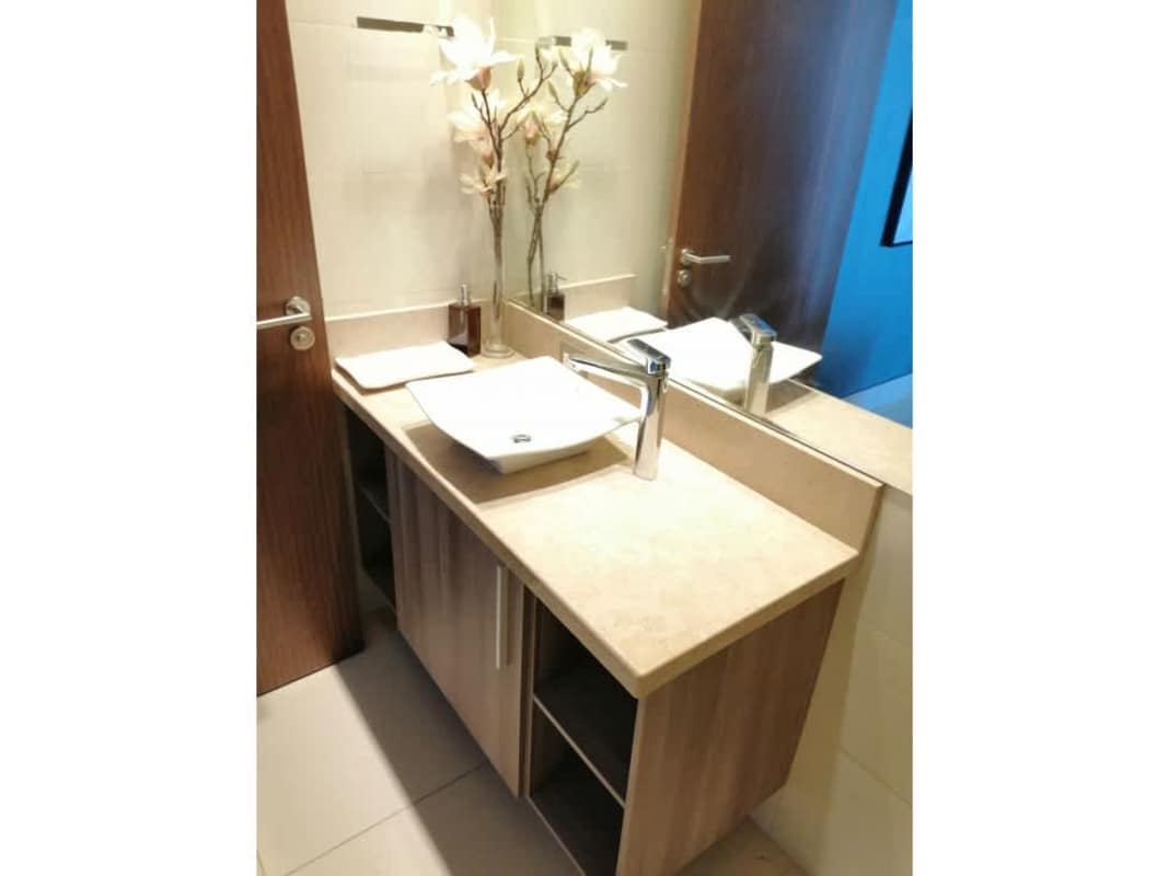 Contemporary bathroom granite vanity glass shower PH Bali Costa del Este Panama