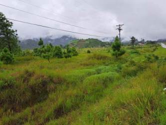 View of large corner lot with mountain backdrop in Volcán Panama