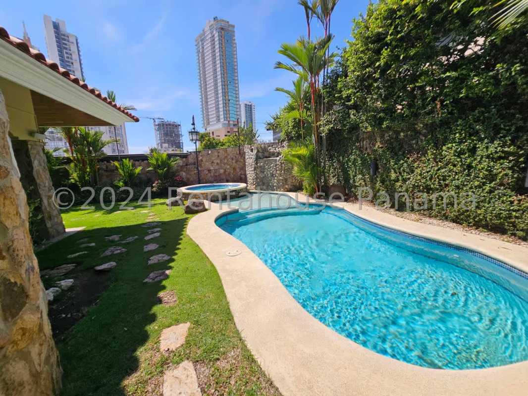 Large open family room second level luxury house Altos del Golf Panama City