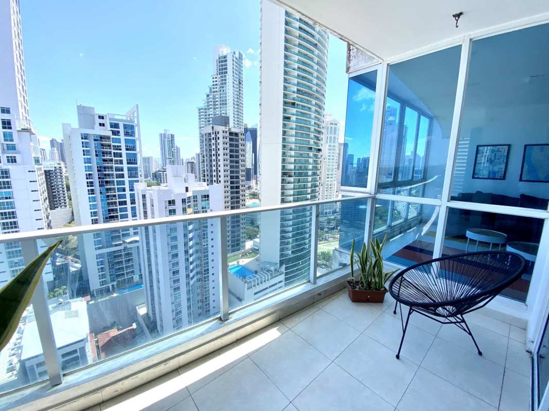 Ocean view bedroom with large windows in PH BICSA Panama City Panama