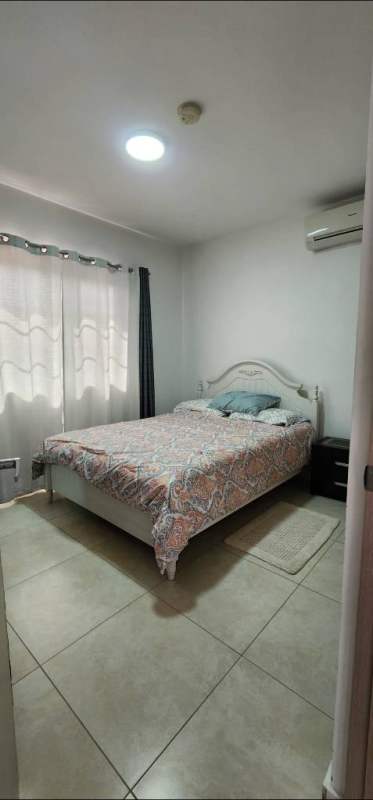 Queen bedroom with AC, curtains, tile floor Reserva de Versalles Costa Sur Panama