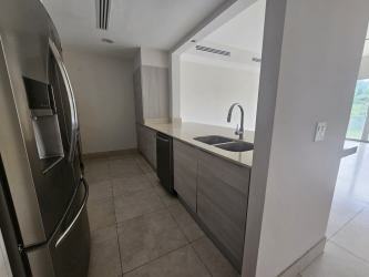 Private large patio with lagoon views PH Laguna Buenaventura ground floor condo