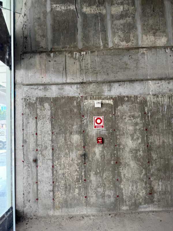 Unfinished open plan commercial space exposed concrete at City Mall Panama