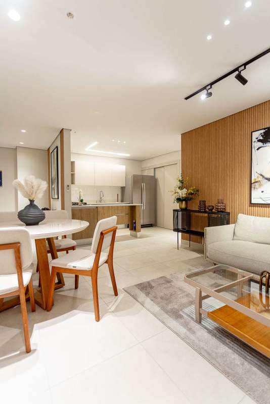 Spacious open layout living-dining area with integrated modern kitchen in Condado del Rey Panama