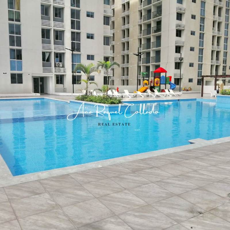Laundry space with stacked washer dryer hookup and utility sink PH ILO apartment Panama