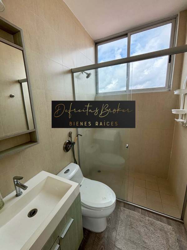 Modern bathroom with walk-in shower in PH H2O On The Ocean apartment rental