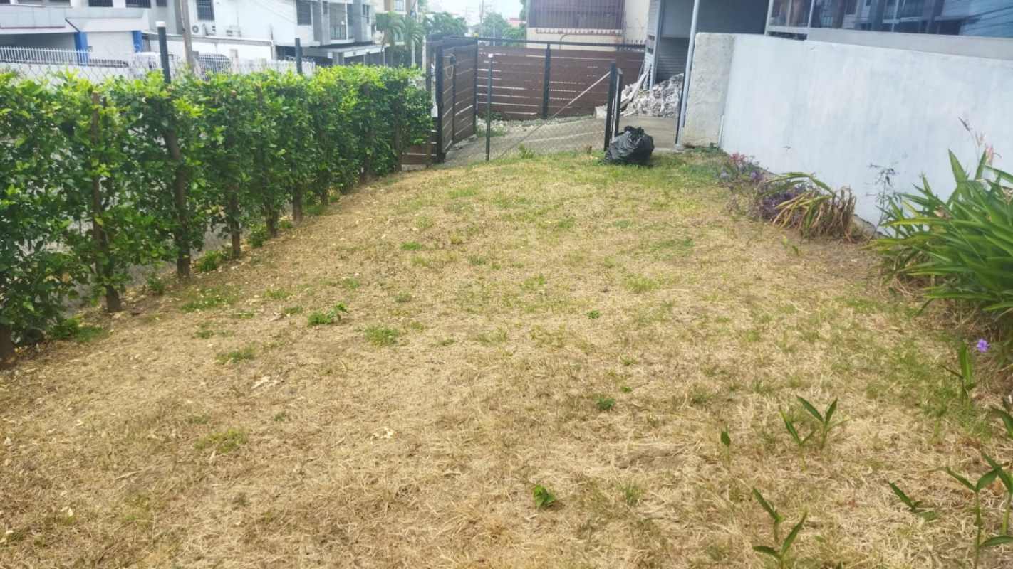 Private gated yard space fence hedges driveway commercial house Los Angeles district Panama