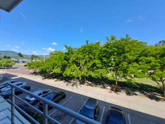 Balcony overlooking landscaped gardens PH Soleo Panama Pacifico