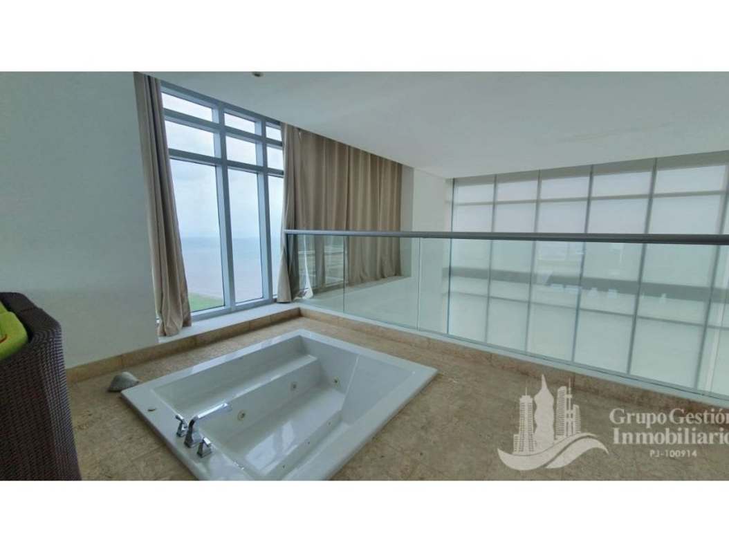 Exclusive penthouse indoor pool and jacuzzi with ocean views in Costa del Este Panama