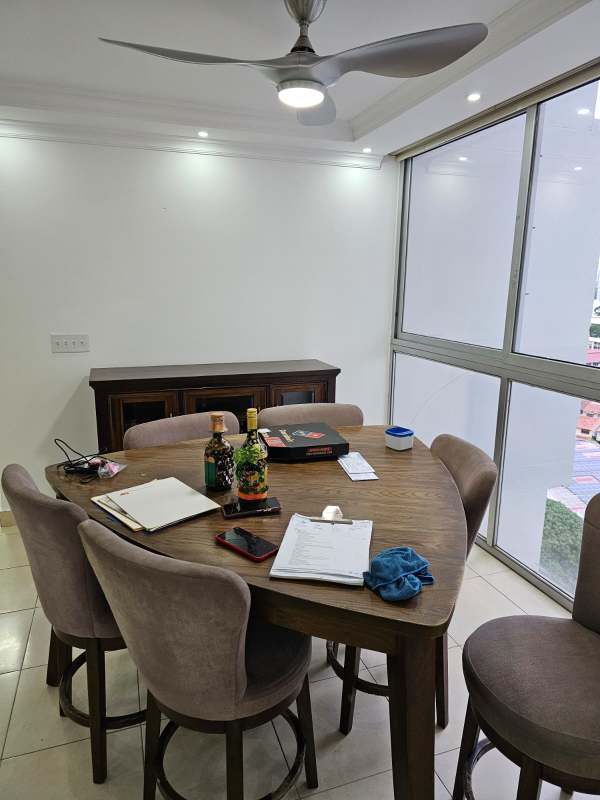 Balcony view over Panama City skyline from apartment in PH Ecco Tower Hato Pintado