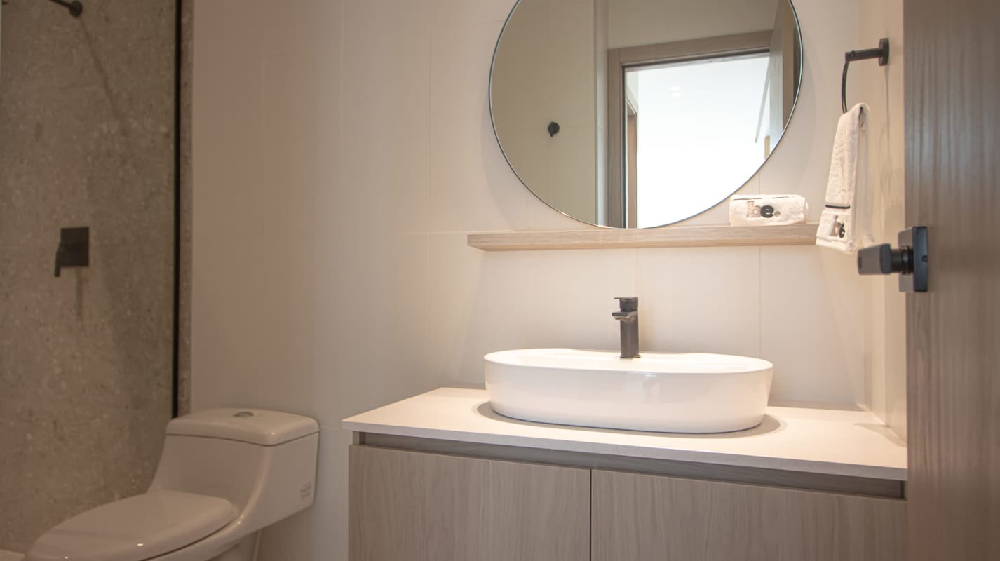 Bright open layout modern condo with bedroom and living combined in Generation Tower Costa del Este