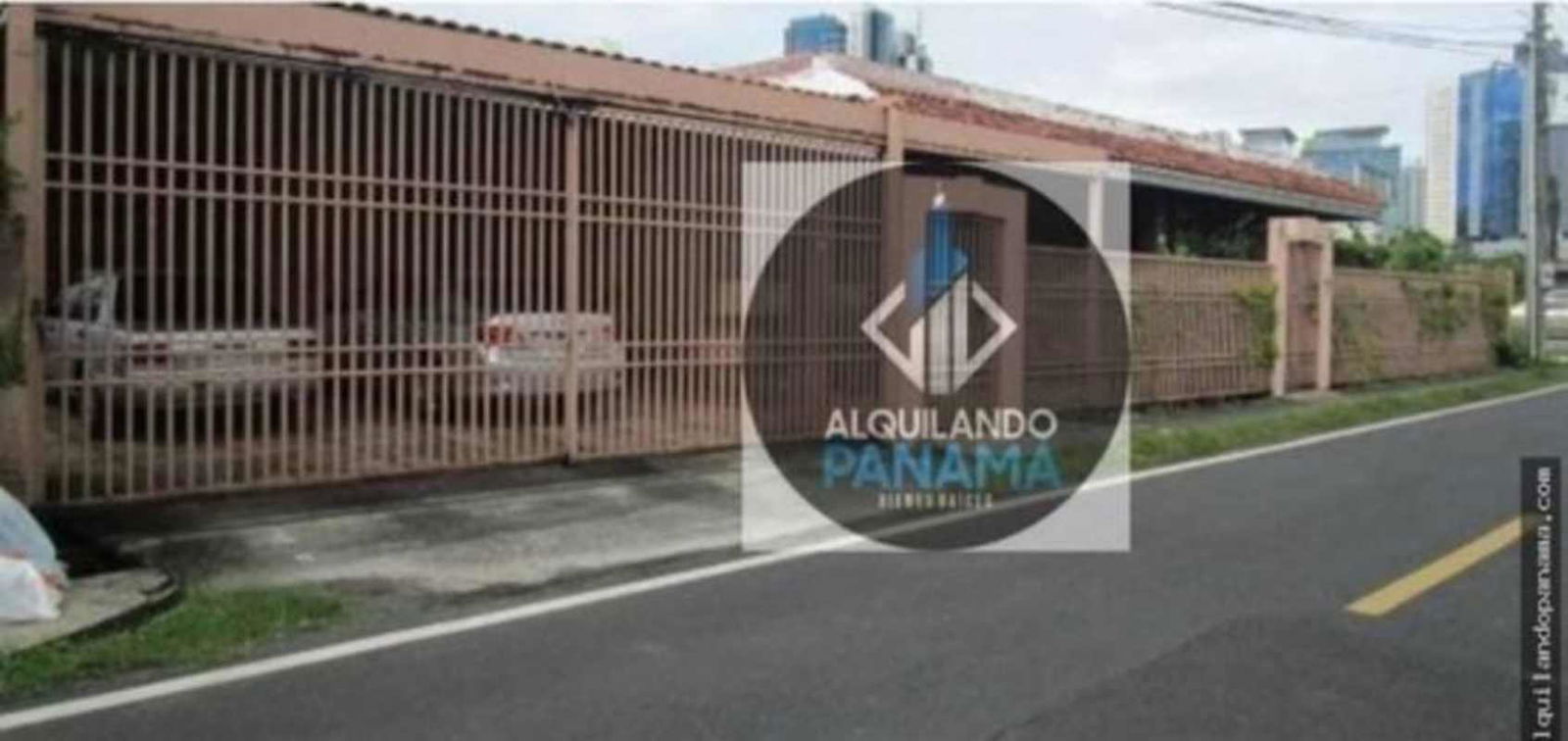 Gated entrance with metal fencing tiled roof and driveway at commercial property for rent San Francisco Panama