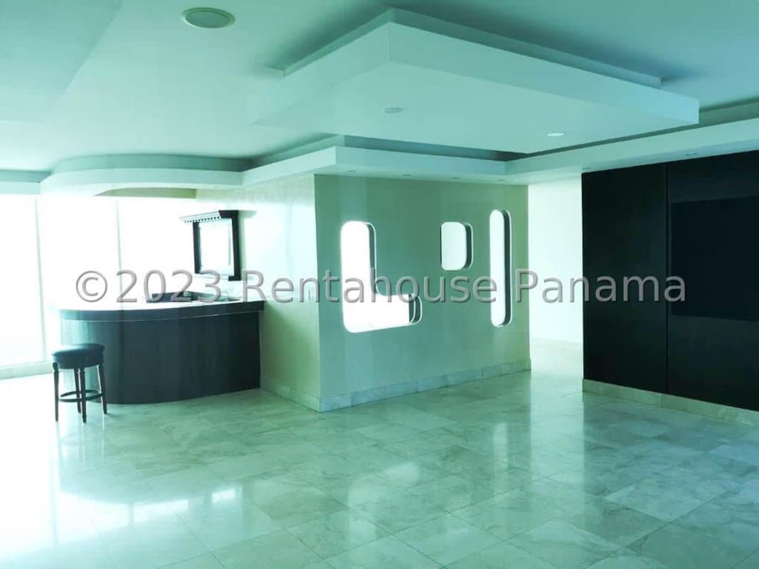 Remodeled granite kitchen with stainless appliances in PH Ocean Two, Costa del Este Panama