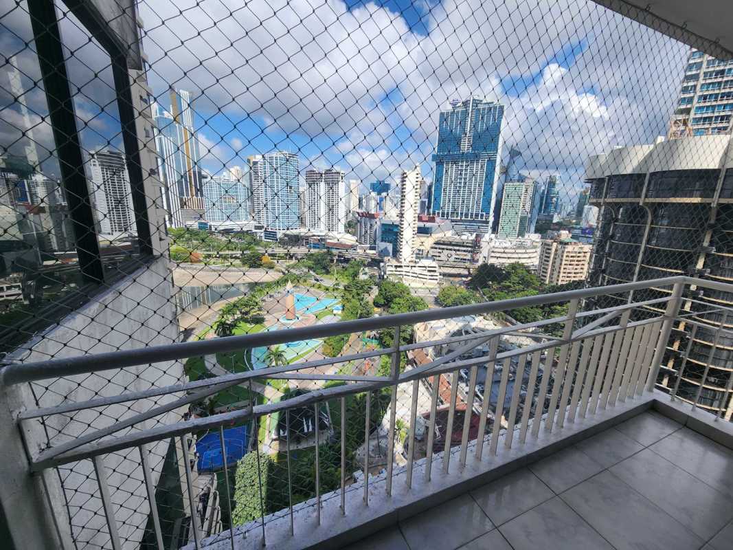 Bright bedroom with tile floors and AC PH Paitilla Tower Panama