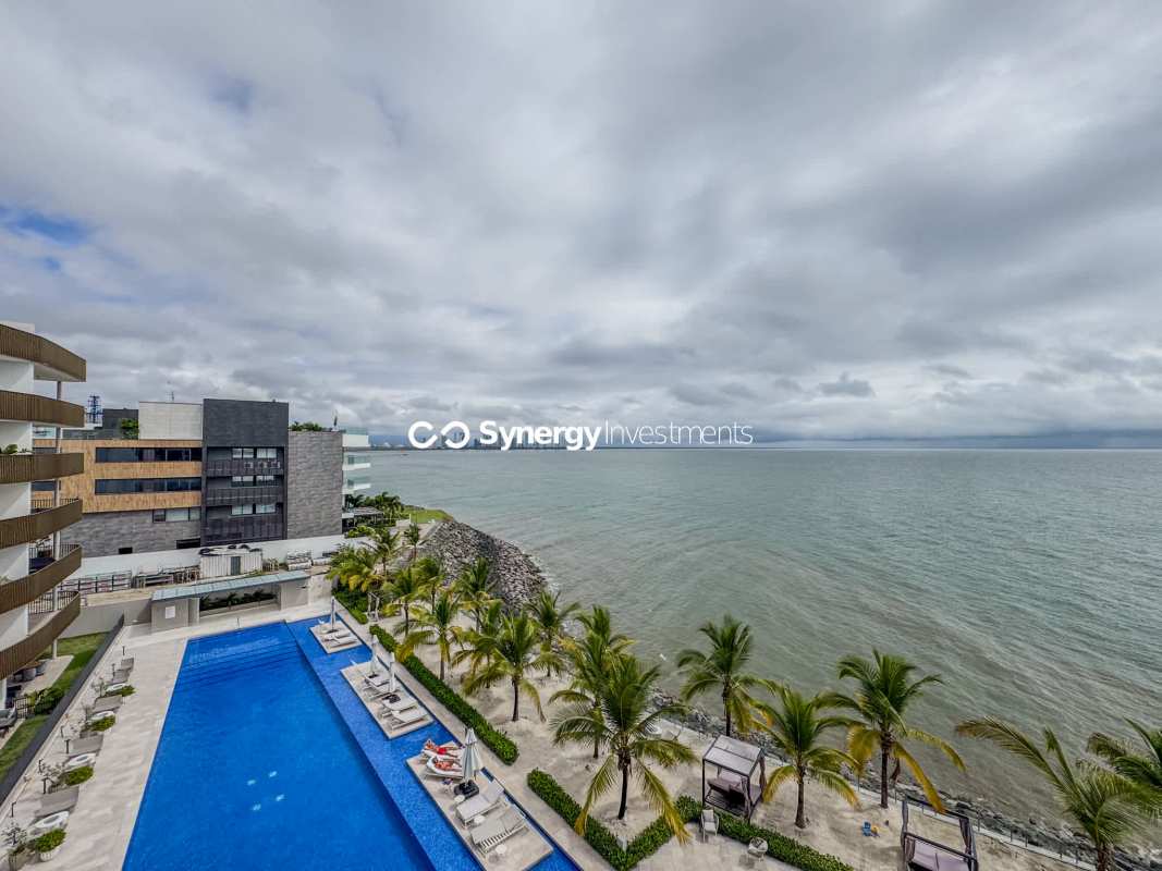 Luxury infinity pool overlooking ocean private island Panama