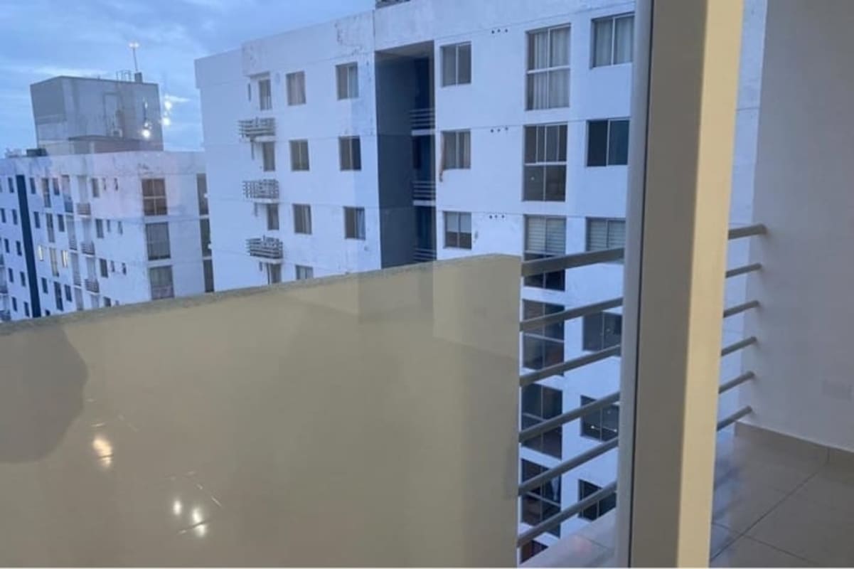 Skyline view of modern apartment buildings from balcony PH Metropolis Panama