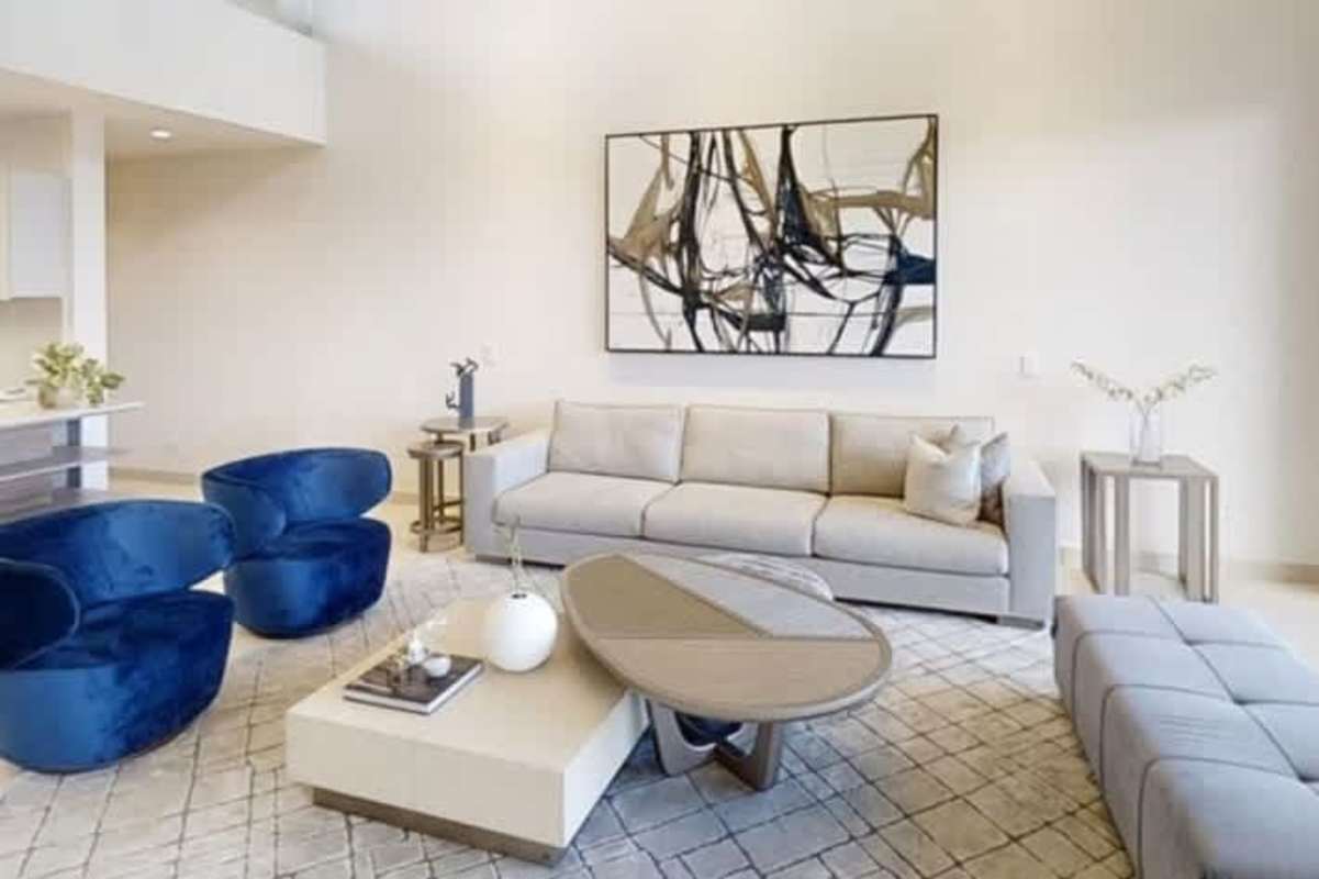 Modern dining room, glass table, large window, contemporary decor Casa Bianca Costa del Este Panama