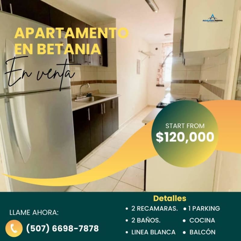 Second bedroom with large window, closet, tiled floor in Betania Panama apartment for sale