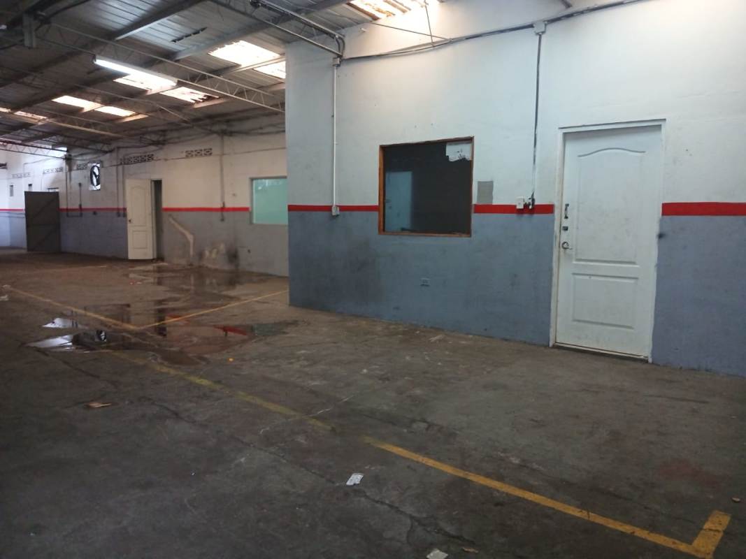 Open rentable warehouse industrial space with concrete floor and metal roof near Via España Panama