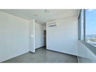 Minimalist empty bedroom large windows skyline view PH Signature Point Panama City