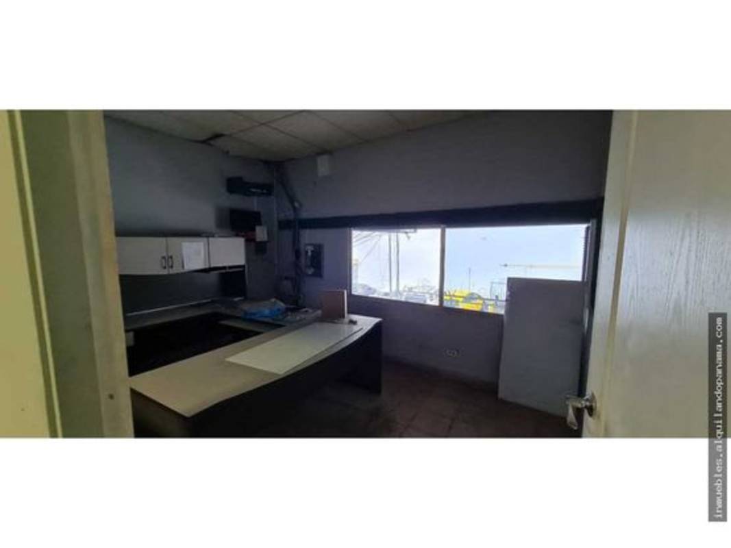 Small office room inside industrial warehouse with window in Panama City Rio Abajo zone