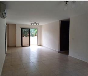 Master bedroom with ensuite bathroom, closet space, AC and ceiling fan in Embassy Village Clayton Panama