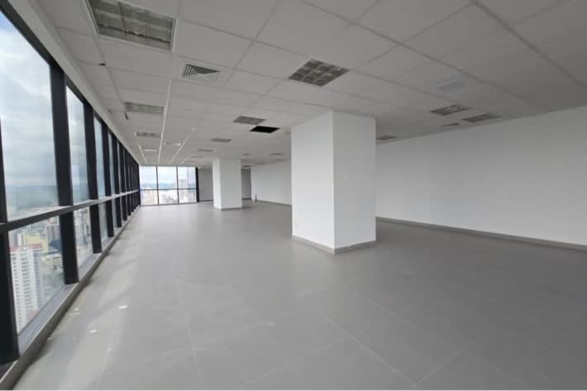 Wide office space with floor-to-ceiling glass in PH BICSA Financial Center