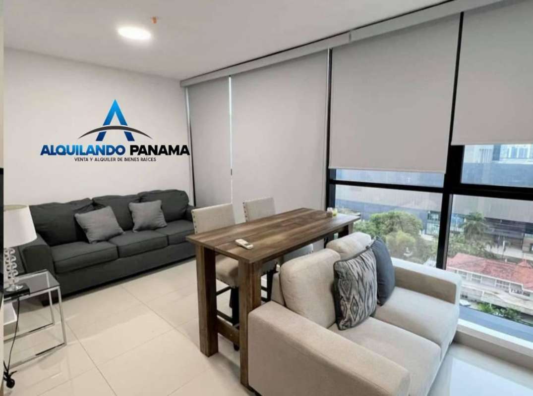 Master bedroom furnished with city view in PH Downtown Obarrio Panama