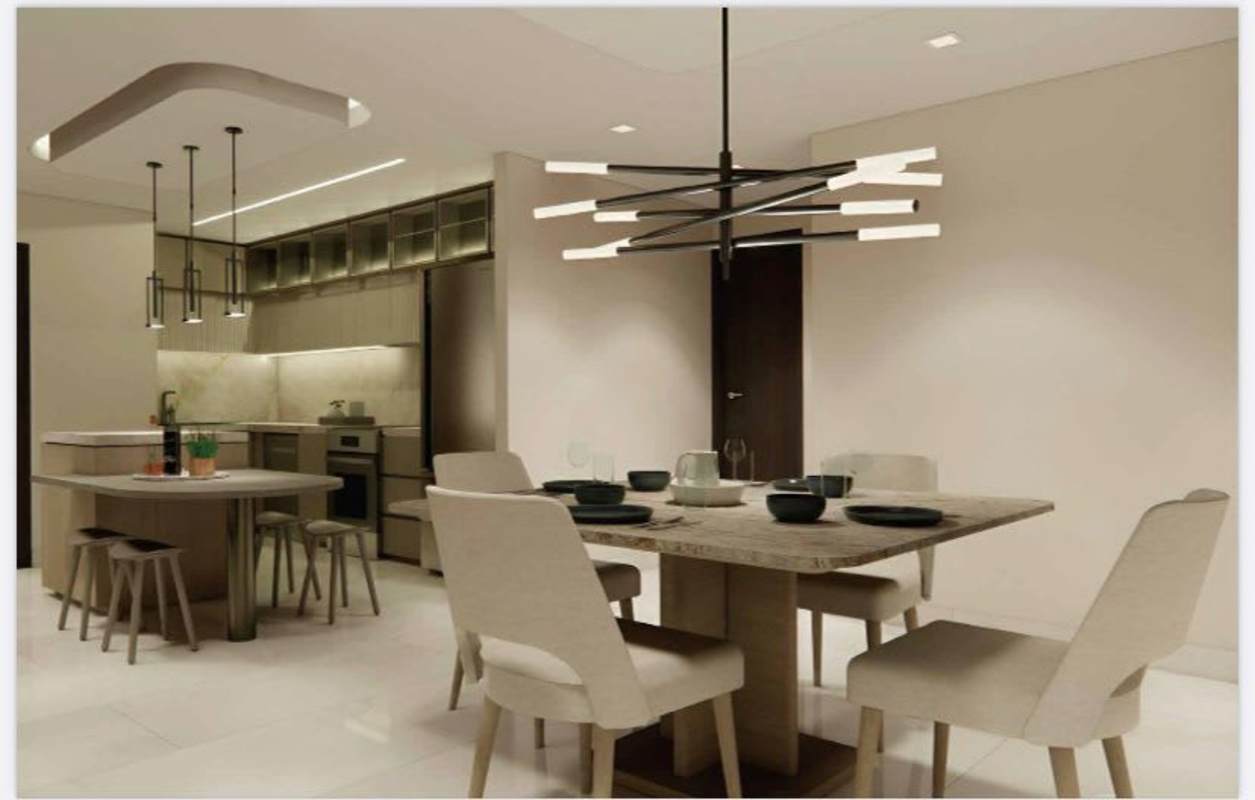 Contemporary outdoor courtyard with seating and landscaping Allure Punta Pacifica Panama